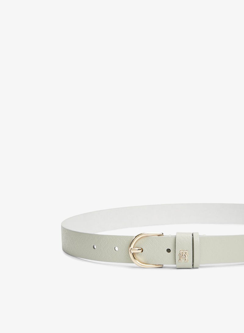 TOMMY HILFIGER Essential TH Monogram Plaque Leather Belt - Image 2